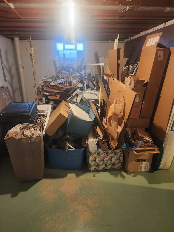 Roll-off dumpster container at job site for Roll Off Dumpster Rental in Upper Gwynedd